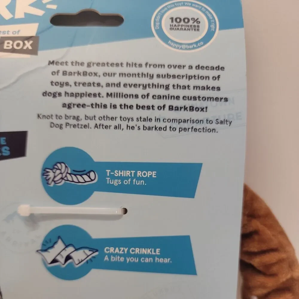 BARK pretzel plush